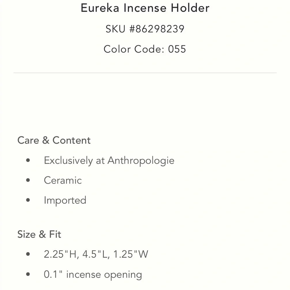 Anthropologie Eureka Incense Holder * - Picture 4 of 7